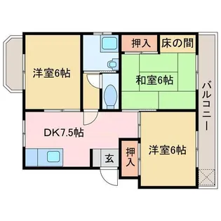 宮西コーポ【4階】の間取り