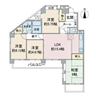 三旺マンション第10名東 501号室【5階】の間取り