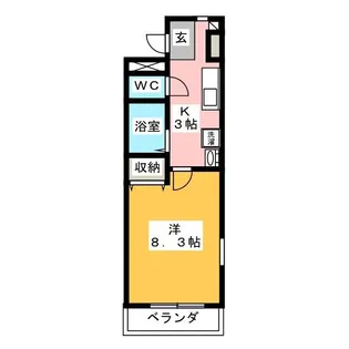 ラ・クレ【1階】の間取り