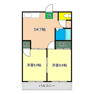 高知県高知市高須新町3【マンション】の間取り