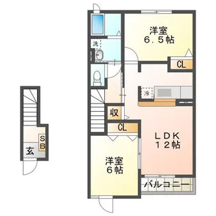 パストラーレ涼【2階】の間取り