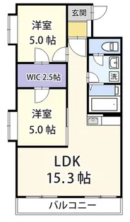 シンフォニック・ガーデンかりん【2階】の間取り