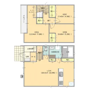 群馬県邑楽郡大泉町大字吉田【一戸建】の間取り