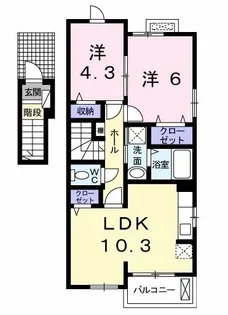 フォルトゥーナC【2階】の間取り