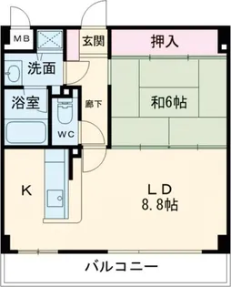 アエラス石川台【1階】の間取り