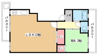 大阪府豊中市本町3【マンション】の間取り