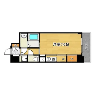 大阪府大阪市中央区東平1【マンション】の間取り