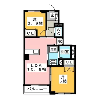 スターグレイス ケイ B棟【1階】の間取り