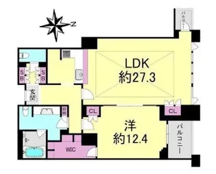 1LDKの間取り画像