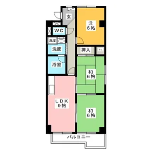 上名古屋ハイツ【2階】の間取り
