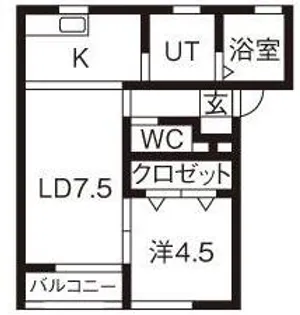 リジエールF棟【1階】の間取り
