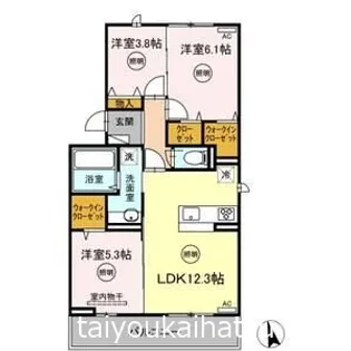 AZLIE【3階】の間取り