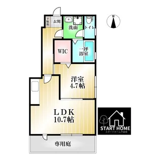 徳島県阿波市吉野町柿原字小島【アパート】の間取り