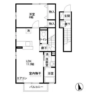 アークヒルズ A【2階】の間取り