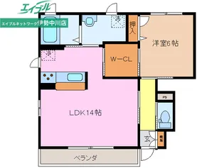 秋桜タウンA・B・C棟【1階】の間取り