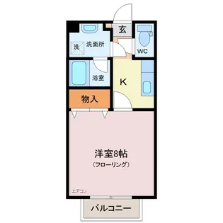 ラフォーレ花園II【2階】の間取り