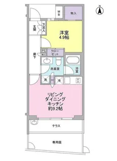 ナチュラーレ代沢【1階】の間取り