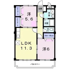 香川県高松市今里町1【マンション】の間取り