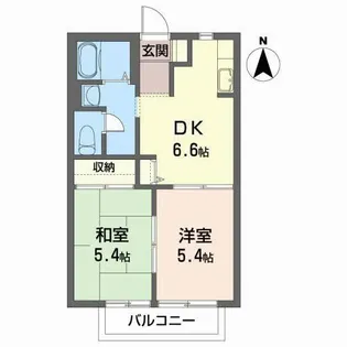 YKハイツ【2階】の間取り