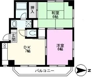 メゾンド西町【2階】の間取り