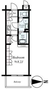 エスコート芝浦EAST【5階】の間取り