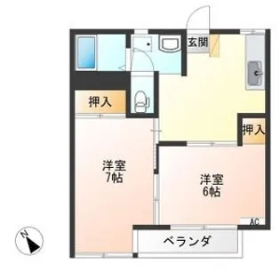 JOYコーポ【2階】の間取り