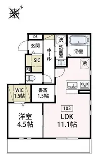 カーサ・ルピナス【1階】の間取り