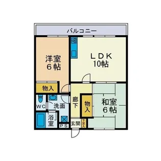 コーポ北野【2階】の間取り