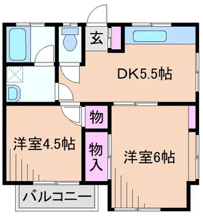 神奈川県横浜市港北区錦が丘【アパート】の間取り