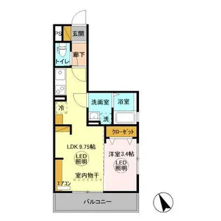 シャンブルK【2階】の間取り