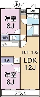 グランベルデ西馬込【1階】の間取り