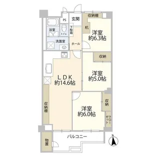 東京都八王子市打越町【マンション】の間取り