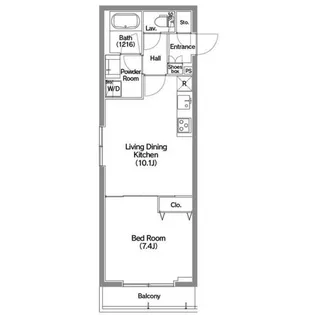 メディオ月島【4階】の間取り