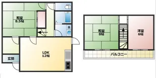 岡山県岡山市中区湊【一戸建】の間取り