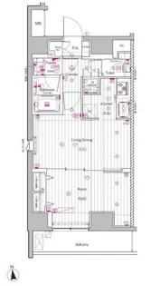 PREMIUM CUBE 上野【9階】の間取り