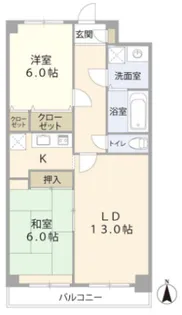 ルグラン東葛西【2階】の間取り
