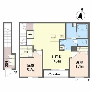 シャーメゾン Arc(アーク)【2階】の間取り