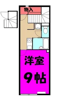 埼玉県越谷市大字袋山【アパート】の間取り