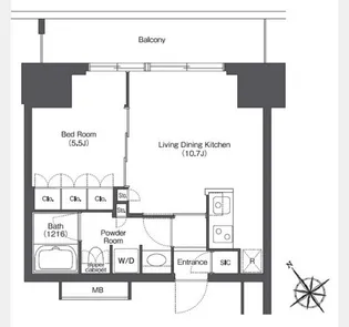 東京ポートシティ竹芝レジデンスタワー【13階】の間取り
