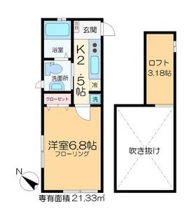 J.Cコート江戸川【2階】の間取り