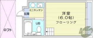 ベルシティ米ケ袋【1階】の間取り
