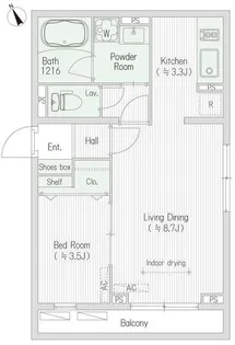 SQUARE市谷河田町hillside【3階】の間取り
