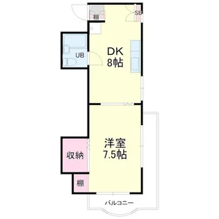 コーポエレガンス【1階】の間取り