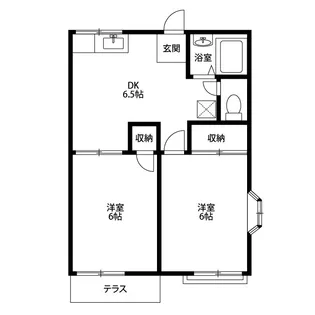 つるやハイツ【2階】の間取り