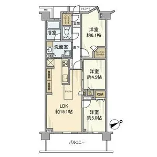 ルピアコート宮前平【3階】の間取り