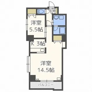 グラン・シェ・モア中島公園【9階】の間取り