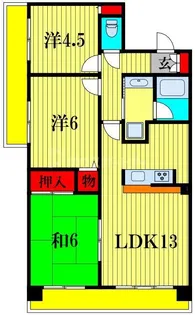 ソレイユ松戸【3階】の間取り
