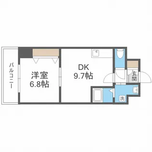 マッシモフェミニール菊水【6階】の間取り