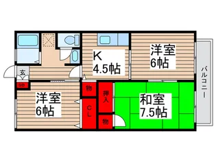 サブラインセジュール【1階】の間取り