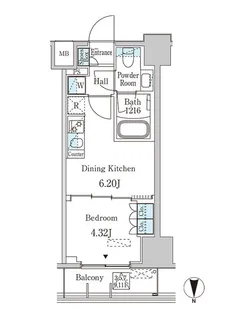 JP noie 西蒲田【11階】の間取り